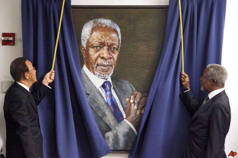 KOFI ANNAN, PELLE NERA, MASCHERE BIANCHE