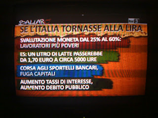IL 52% DEGLI ITALIANI CONTRO L'EURO E BALLARO’ LI TERRORIZZA