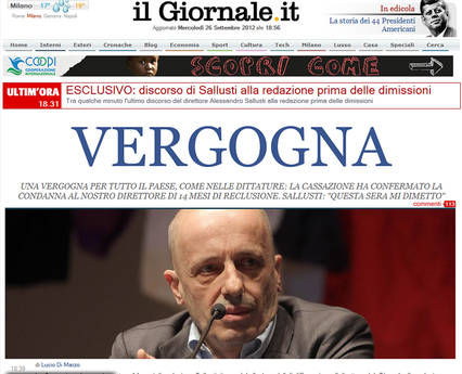 DUE O TRE COSUCCE SUL CASO DEL MARTIRE SALLUSTI. E PERCHE' NON E' IL CASO DI PIANGERE