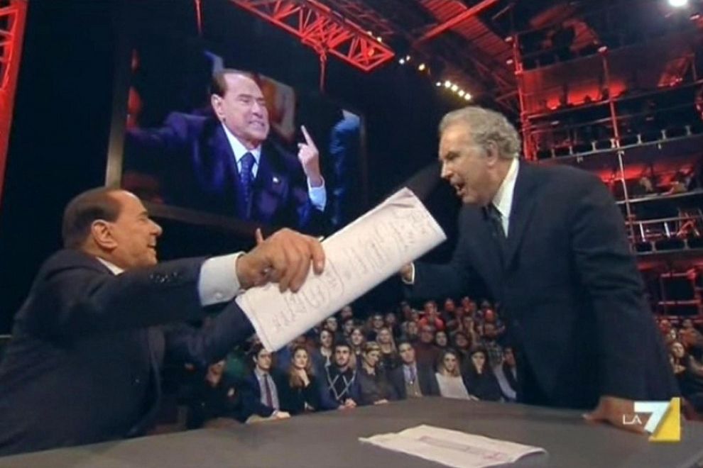 SANTORO E BERLUSCONI ALLA FIERA DELLE ILLUSIONI