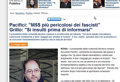 BEPPE GRILLO, “S’INSULTI PRIMA D’INFORMARSI”