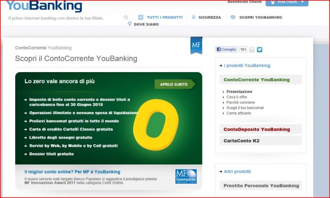 AVERE UN CONTO CORRENTE E' AVER INVESTITO IN UNA BANCA ORA