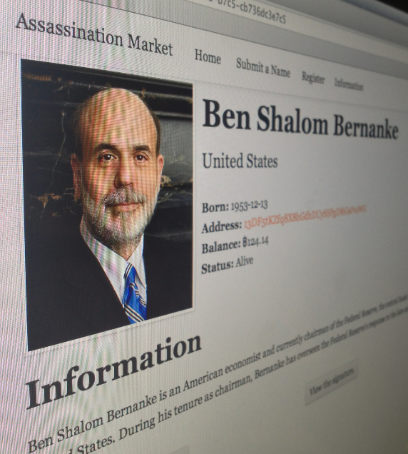 RIVELAZIONI SU BITCOIN: IL SITO “ASSASSINATION MARKET” RACCOGLIE MONETA VIRTUALE PER INGAGGIARE ASSASSINI CHE HANNO COME BERSAGLIO I PRINCIPALI PERSONAGGI DEGLI USA