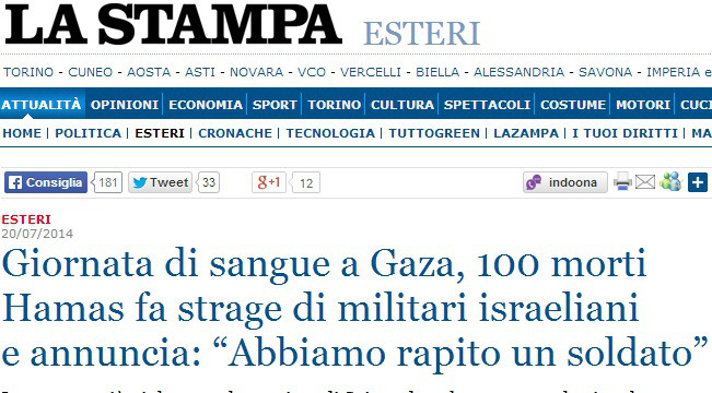 I PALESTINESI RAPISCONO, GLI ISRAELIANI CATTURANO