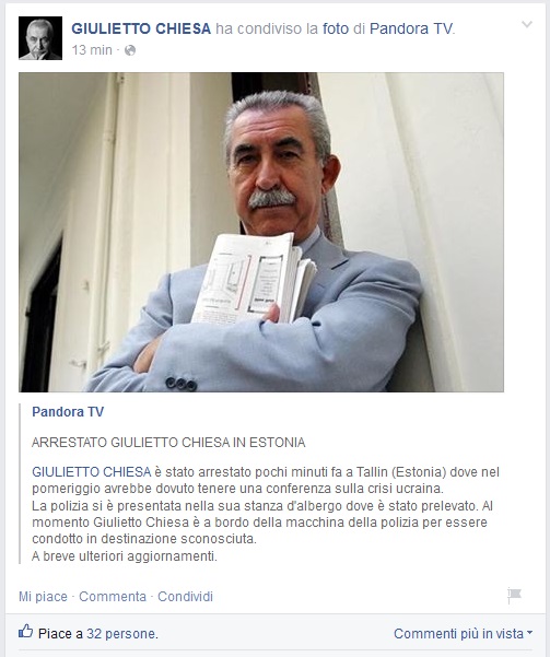 GIULIETTO CHIESA E LE VESTI DELLA LIBERTA'
