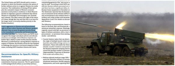 C'E' UN RAPPORTO CHE DICE CHE SI DEVE FARE LA GUERRA IN UCRAINA CONTRO I RUSSI
