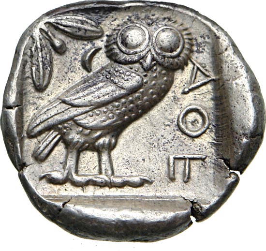 L’EURO/CIVETTA GRECO DAGLI OCCHI GLAUCHI DELLA MORTE