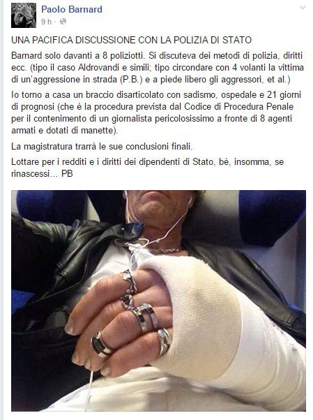 COME E’ ANDATA BARNARD CONTRO 8 POLIZIOTTI: BRACCIO MASSACRATO