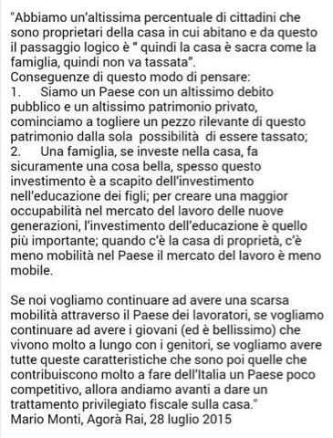 MARIO MONTI, OVVERO LA BANALITA' DEL MALE