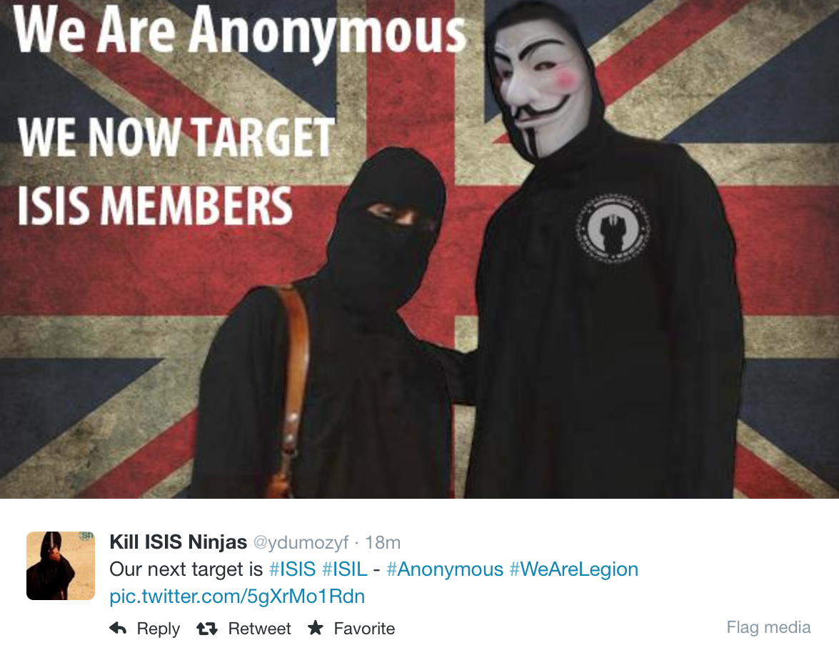 ANONYMOUS CONTRO ISIS. E GODZILLAH CONTRO KING KONG