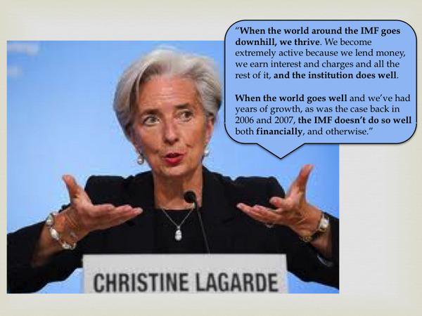 CHRISTINE LAGARDE- FMI : PEGGIO VA, MEGLIO E'