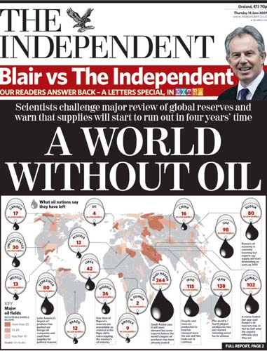 UK. ECCO IL REPORT DEL MEETING SEGRETO SUL PEAK OIL DEL GOVERNO INGLESE !