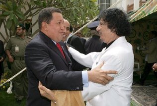 GHEDDAFI SI RIVOLGE A CHAVEZ PER ROMPERE L’EMBARGO