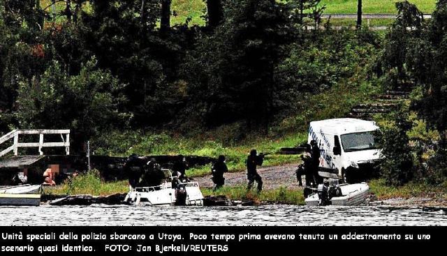 STRAGE DI OSLO: CONFERMATE ESERCITAZIONI PRIMA DEGLI ATTENTATI