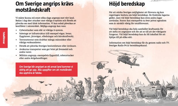 La Svezia distribuisce in tutte le case il volantino "state pronti alla guerra"