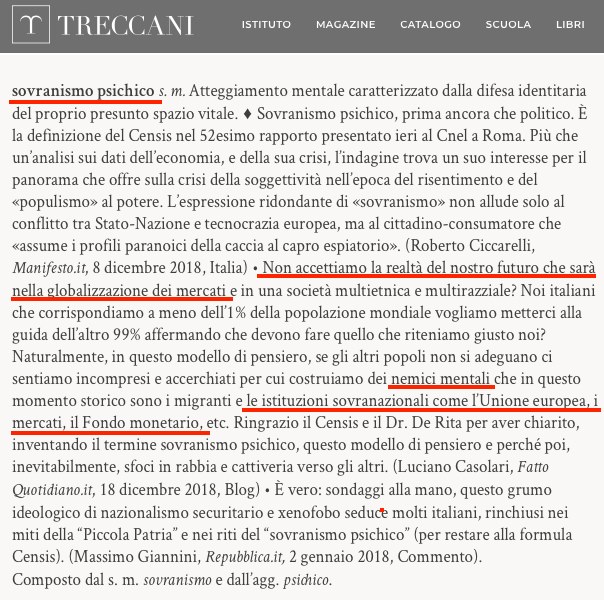 Il sovranismo psichico