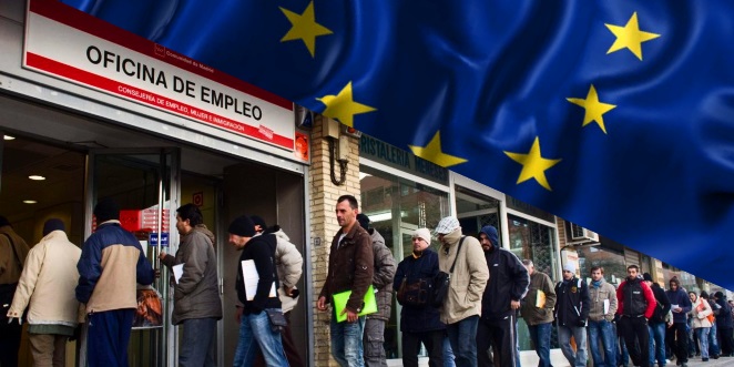 Centro impiego bandiera unione europea