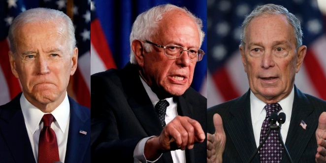 Joe Biden - Bernie Sanders - Mike Bloomberg