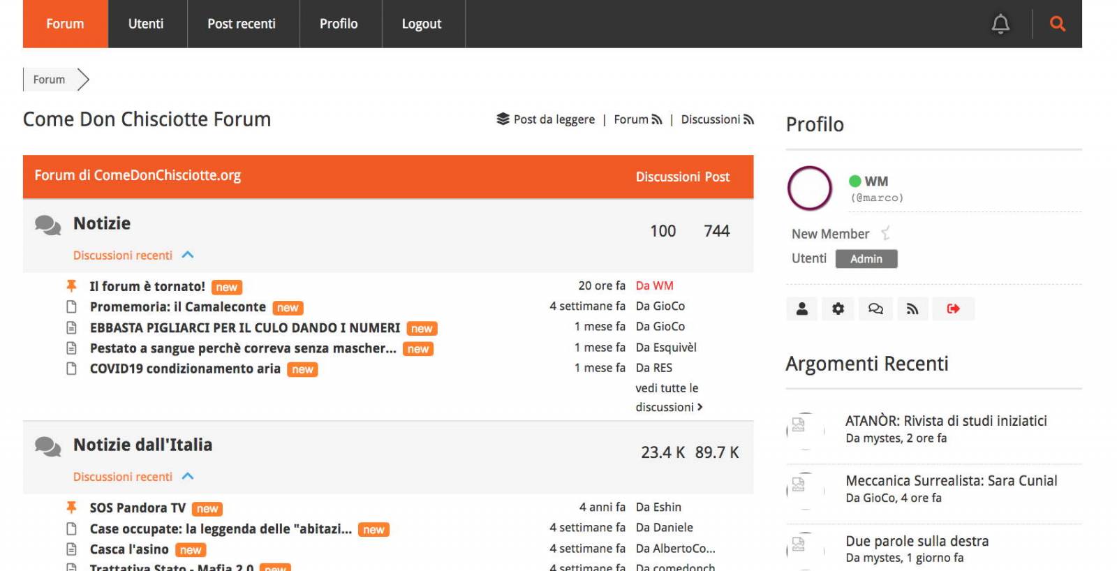 Il nuovo Forum di ComeDonChisciotte.org versione 3.0