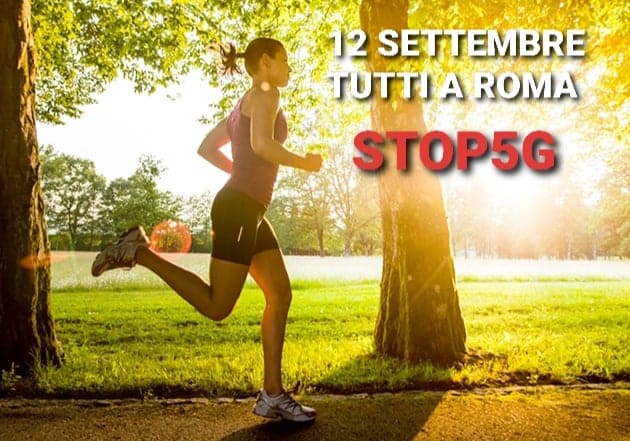 Un’attrice (runner) per lo spot Stop5G della manifestazione nazionale del 12 Settembre: tutti a Roma (di corsa!)