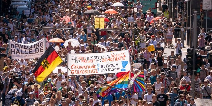 Vietata la grande manifestazione contro il lockdown di Berlino Sabato 29