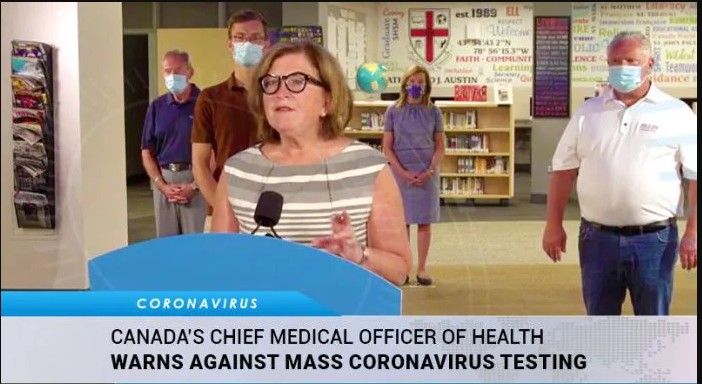 Il Responsabile Medico Capo della Sanità del Canada mette in evidenza l'inutilità dei test di massa obbligatori per il coronavirus
