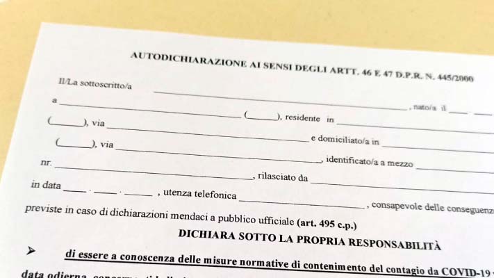 autodichiarazione illegittima