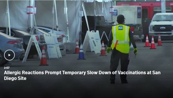 People were turned away from the vaccination super center at Petco Park