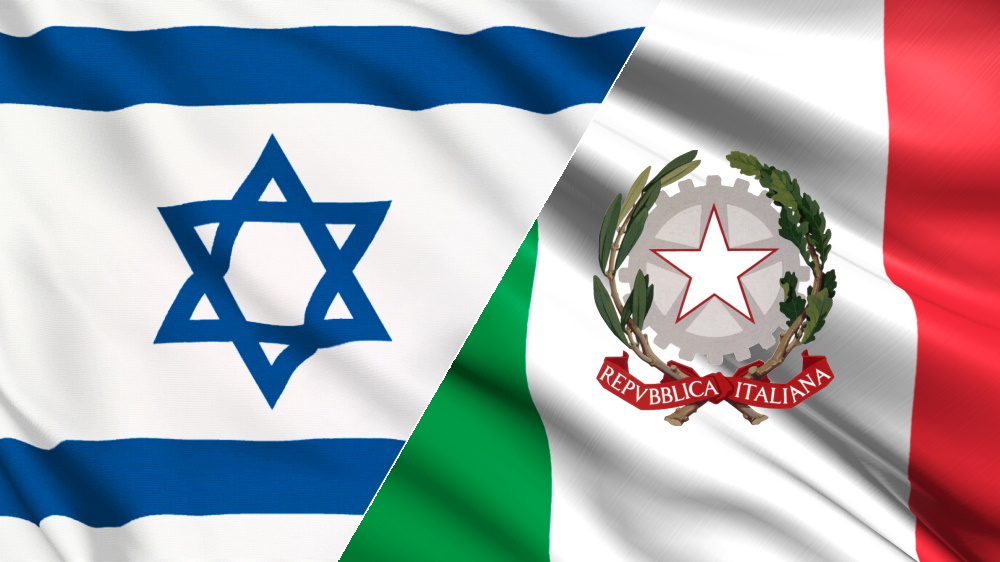 bandiera israele e bandiera italiana