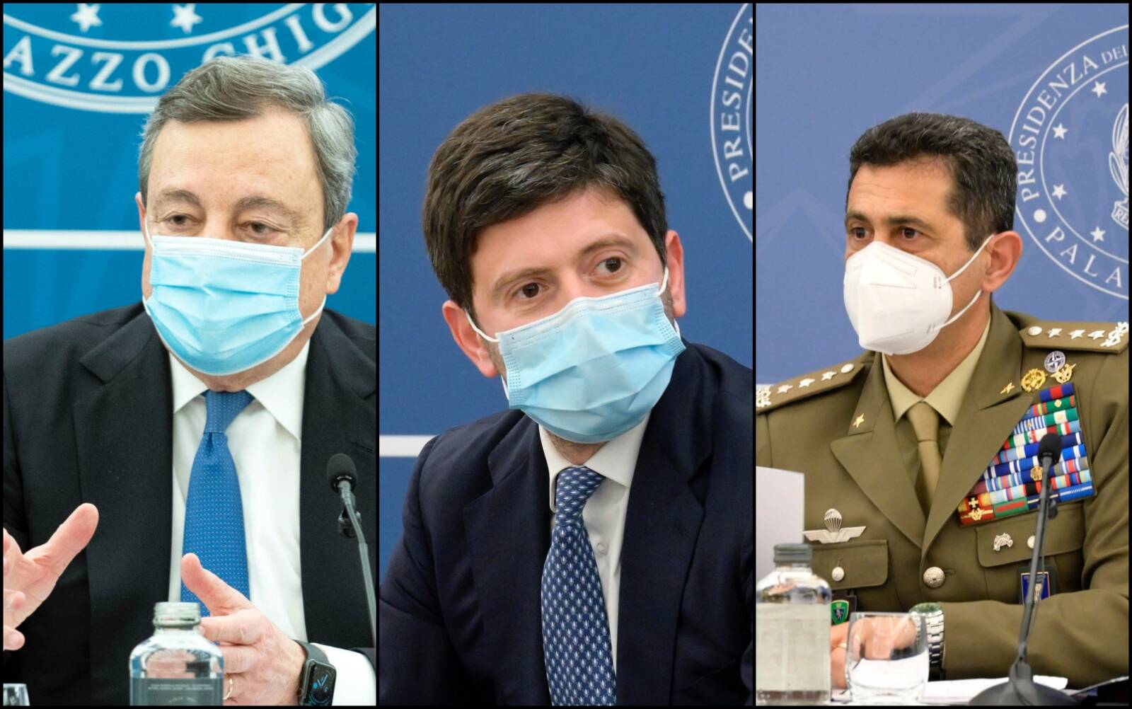draghi-speranza-figliuolo vaccini