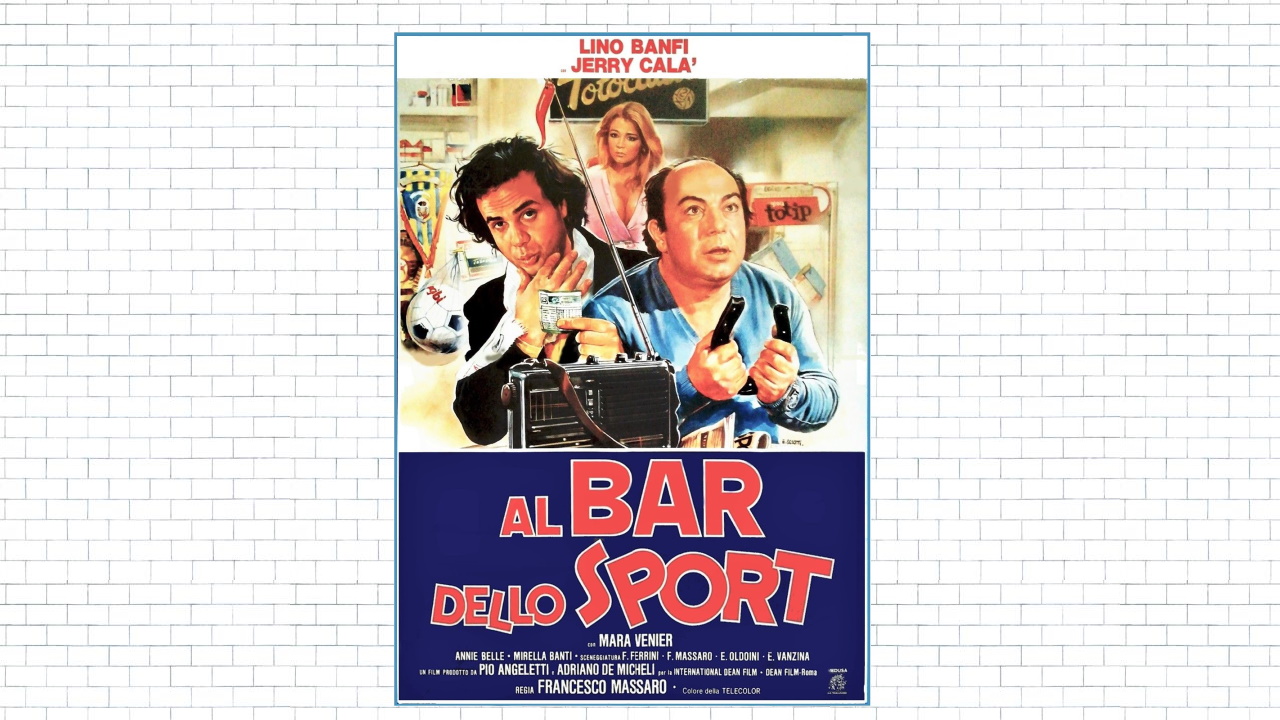 Locandina Al bar dello sport sfondo muro
