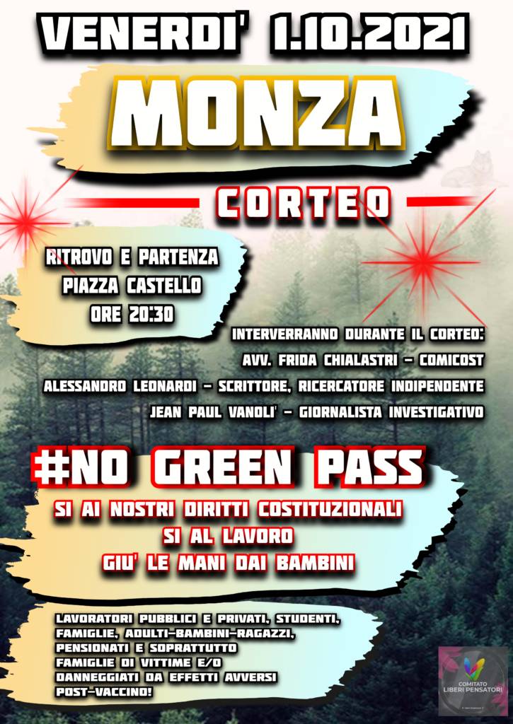monza corteo no green pass
