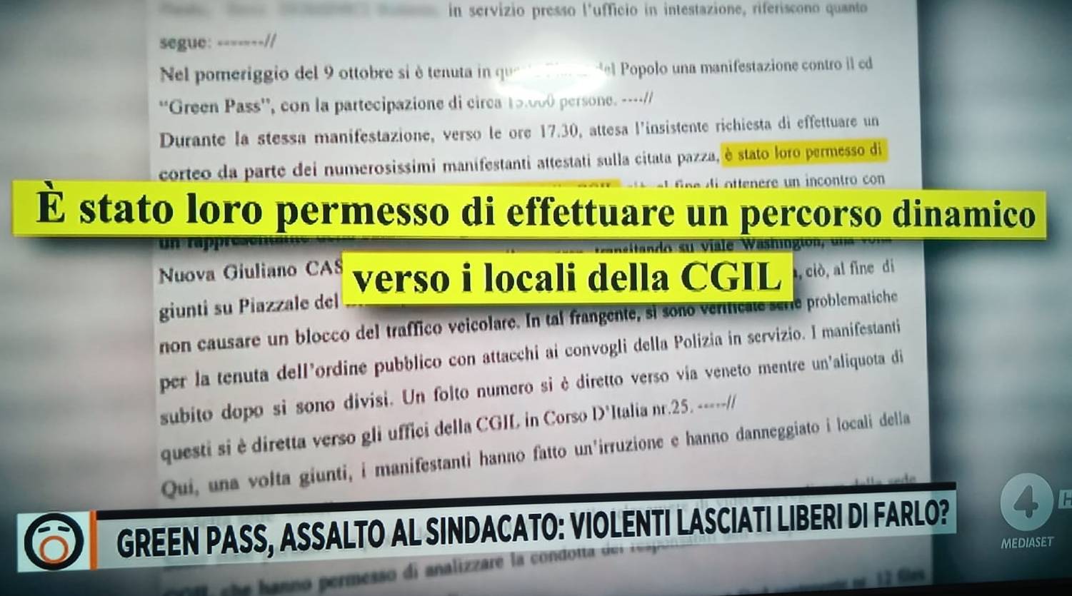 Lamorgese era accondiscendente all’assalto alla CGIL