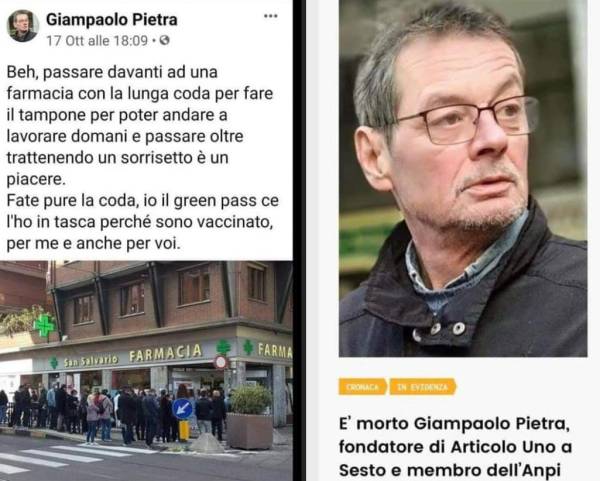 Pietra e Siano malore improvviso
