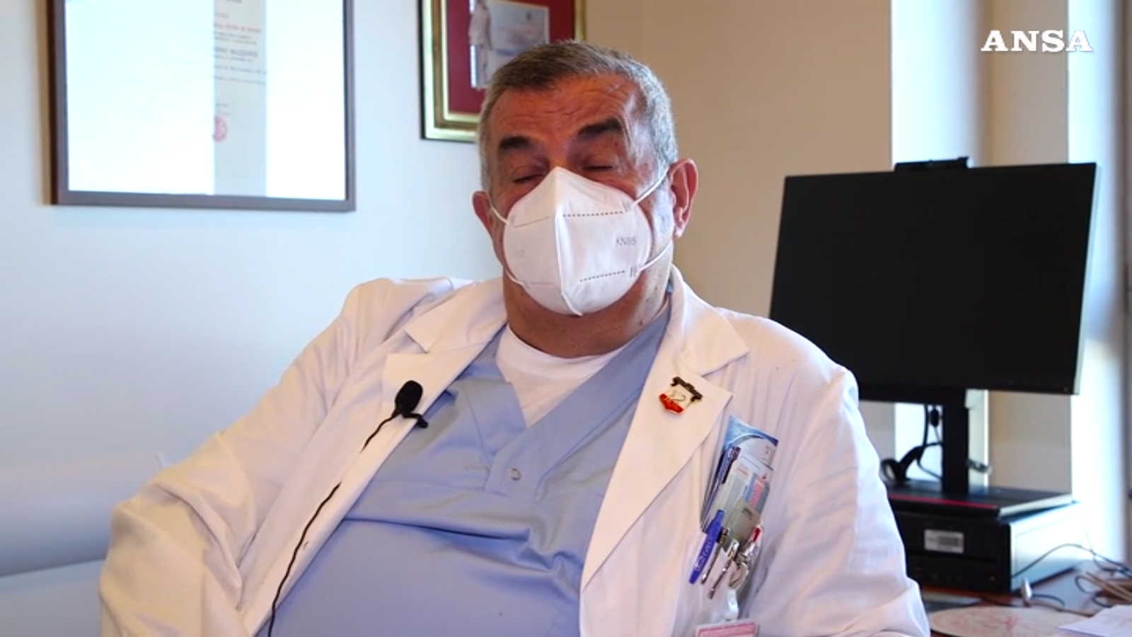 Il primario Antonino Mazzone intervistato dall'ANSA