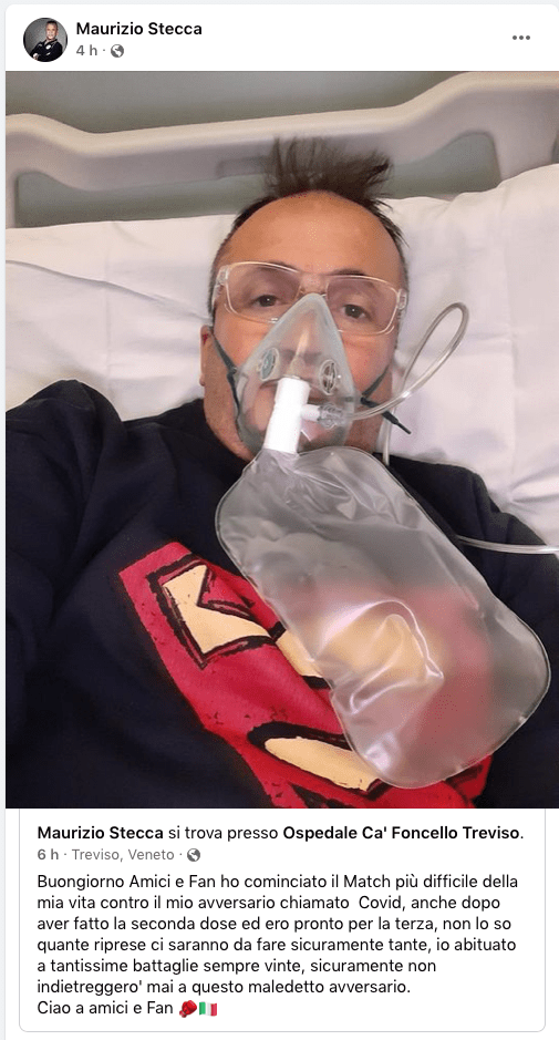 Maurizio Stecca post social dall ospedale