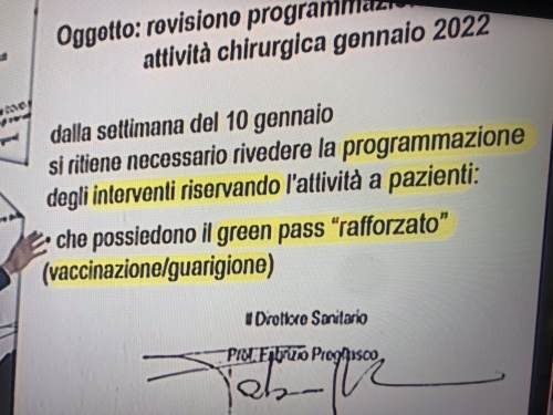 Pregliasco scaduta circolare su pazienti senza Super Green Pass