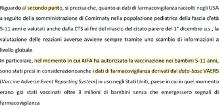 Risposta AIFA a domanda 2 Paragone
