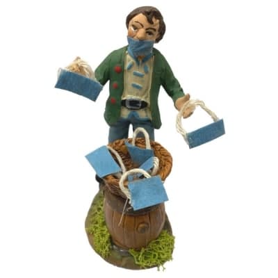 pastorello presepe mascherine