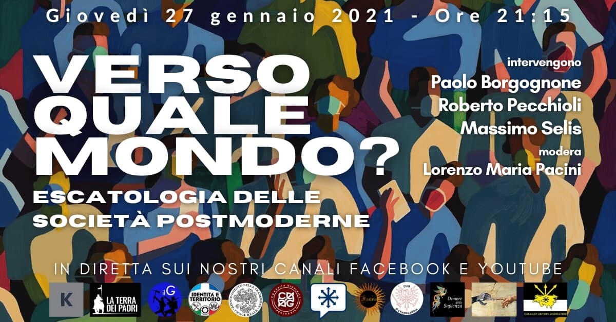 Giovedì 27 la videoconferenza condotta da Lorenzo Maria Pacini