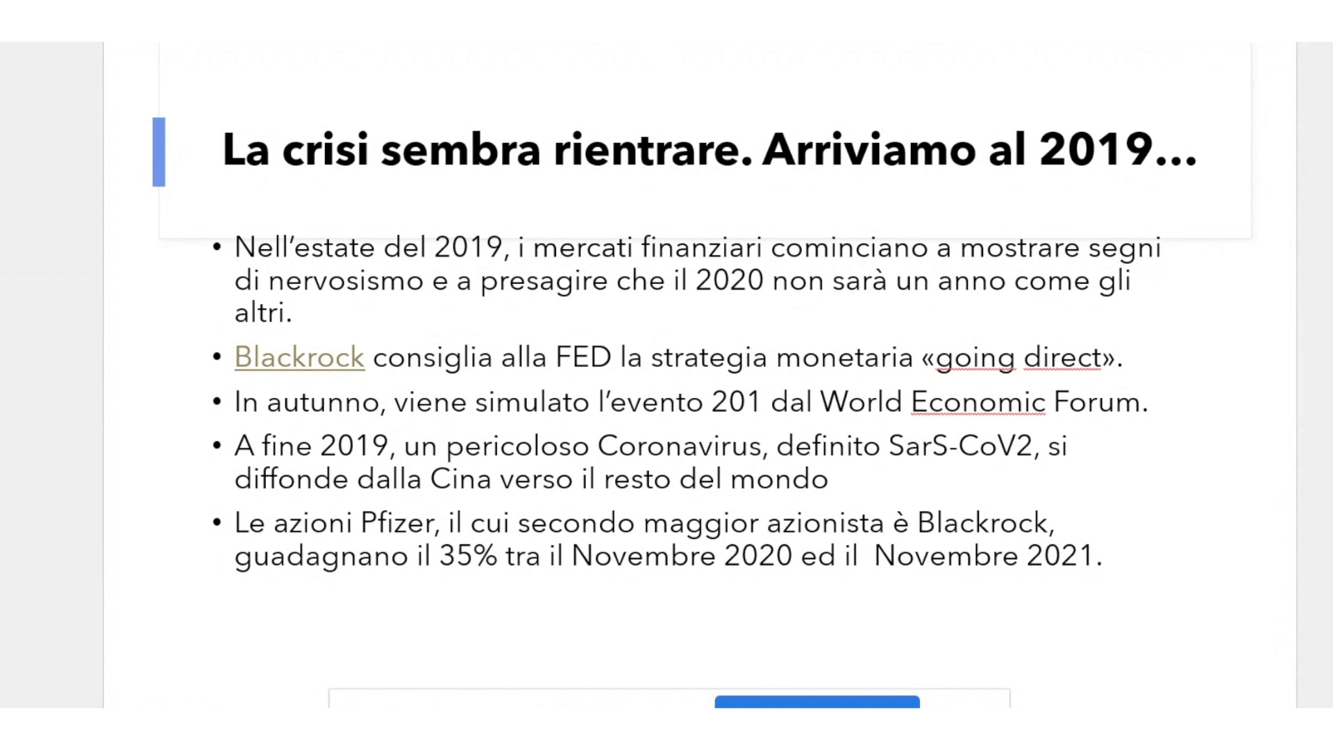 Le tappe della crisi
