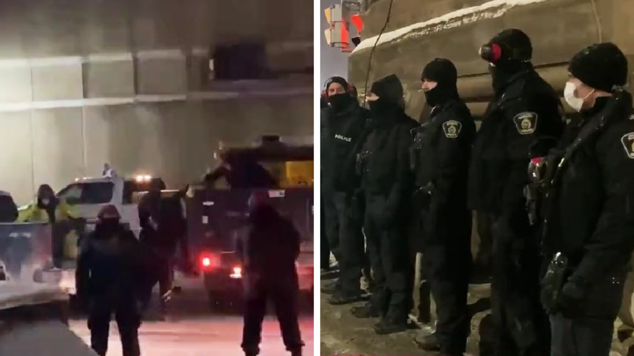 ADESSO Polizia schierata a Ottawa