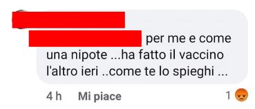 Commento social vaccino due giorni prima a Sofia