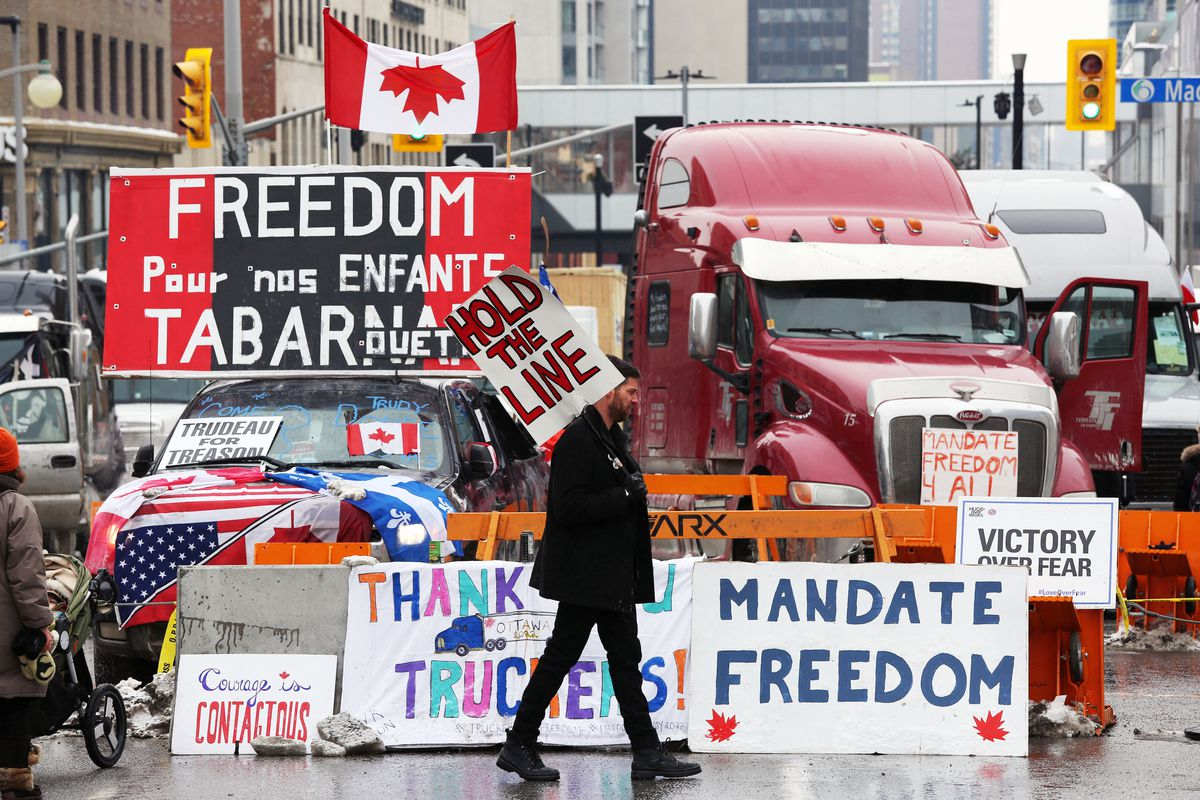 La protesta a Parliament Hill (Getty)