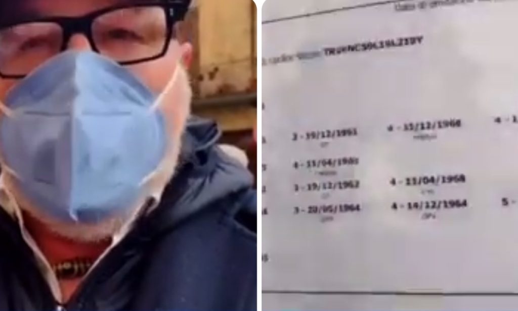 Vaccinato e poi contagiato in forma grave sclera contro sieri e Green Pass