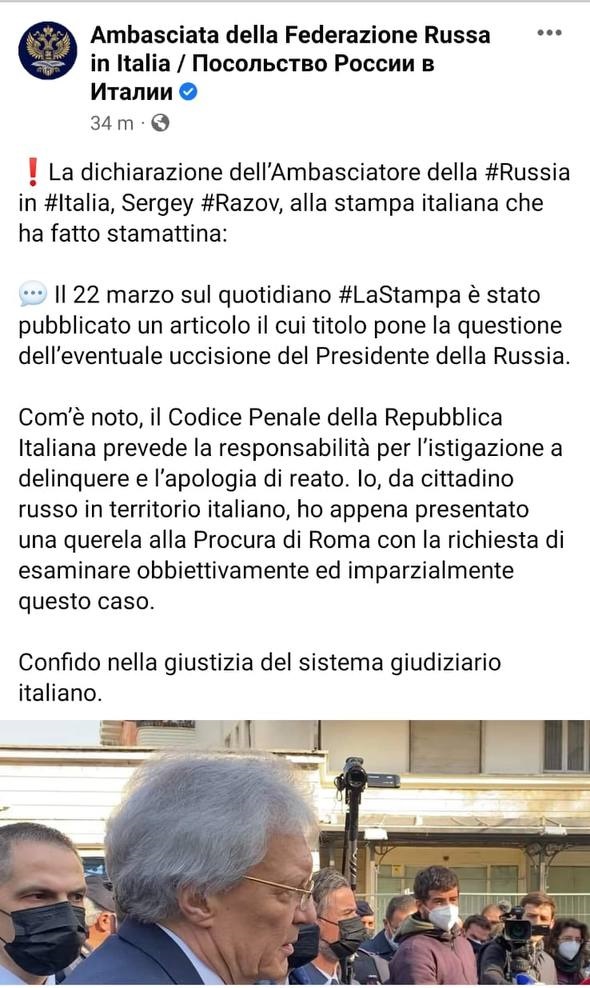 esposto La stampa ambasciatore russo