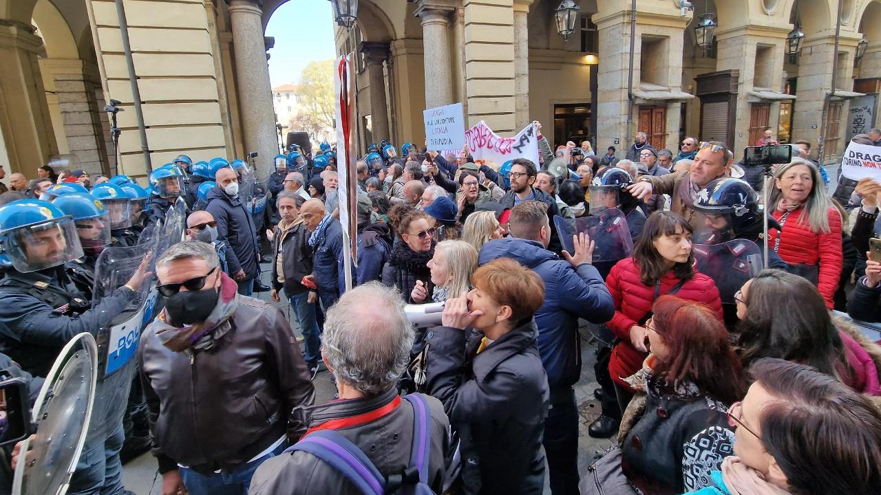 draghi torino scontri