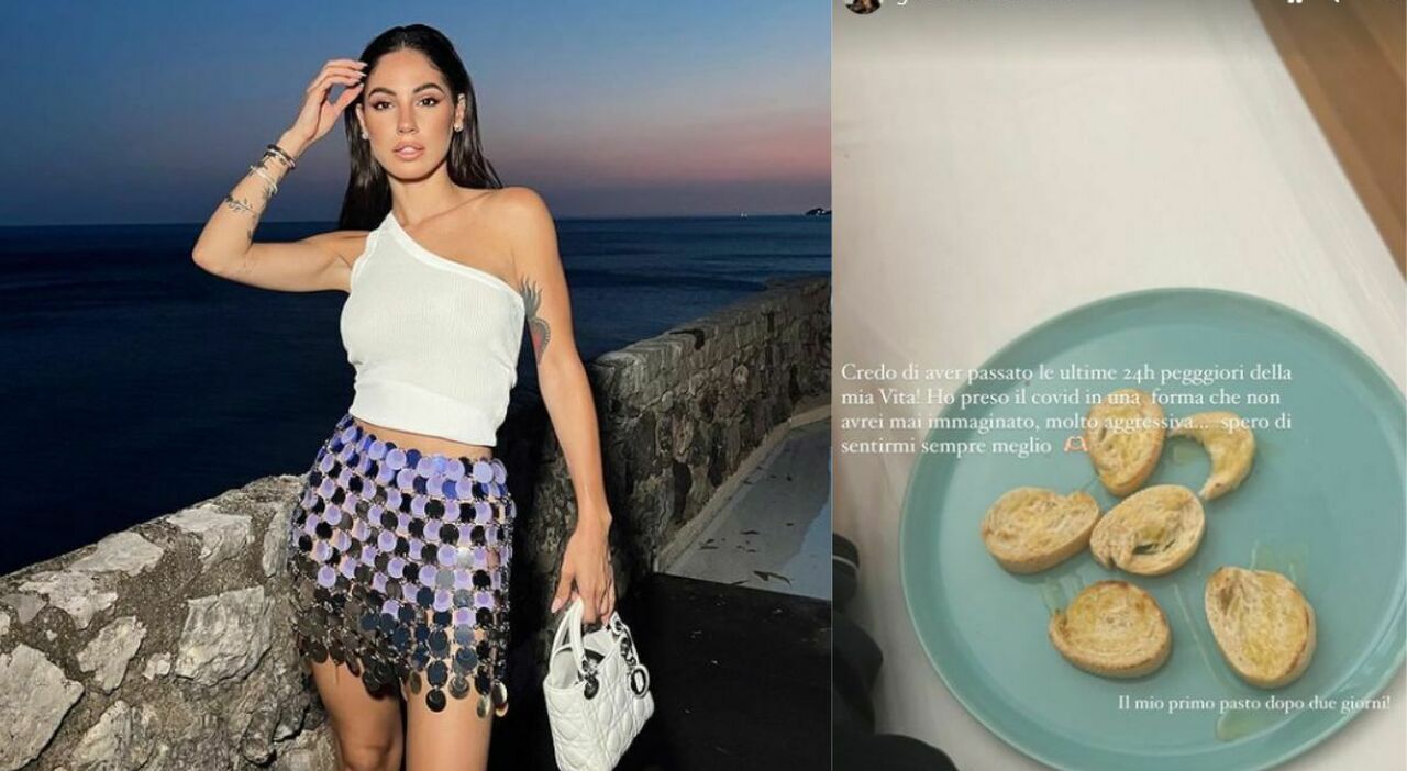 La showgirl Giulia De Lellis ha di nuovo il Covid dopo pochi mesi