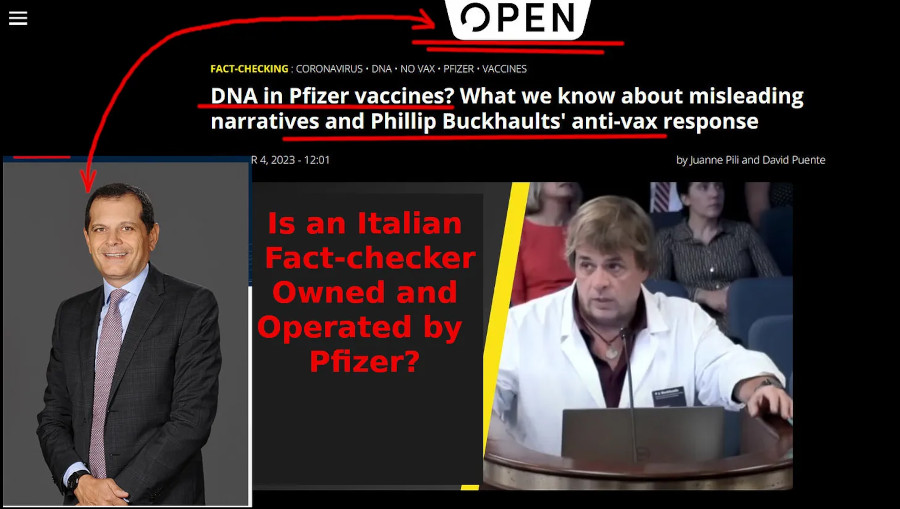 Un Fact-Checker italiano è a libro paga di uno studio legale che rappresenta Pfizer?