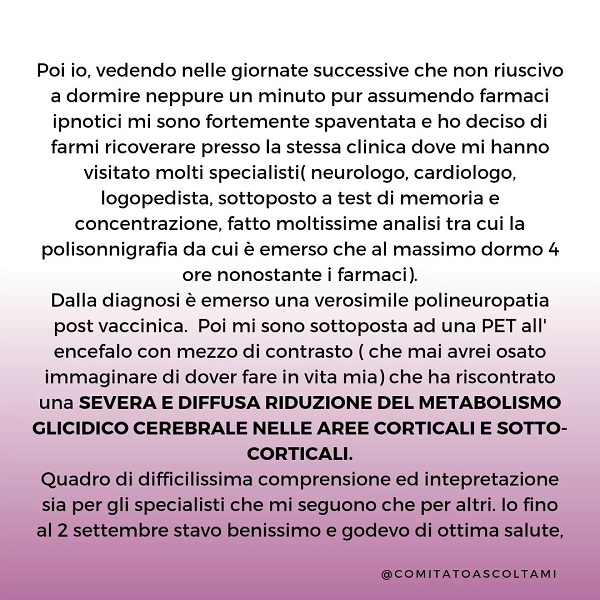 Francesca è morta: troppa sofferenza per i danni da vaccino anti-Covid
